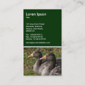 Graylag Geese - Donkergroen Visitekaartje (Achterkant)