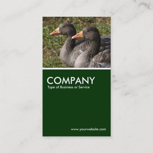 Graylag Geese - Donkergroen Visitekaartje (Voorkant)