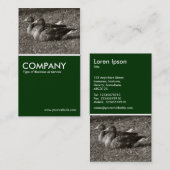 Graylag Geese (Sepia) - Donkergroen Visitekaartje (Voorkant / Achterkant)