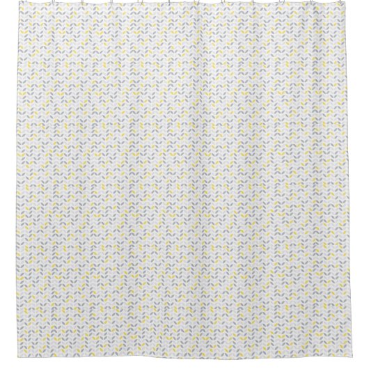 Grays en geel minimumpatroon Shower Curtain Douchegordijn (Voorkant)