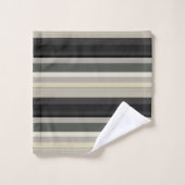 Grays en greens strepen bad handdoek (Wasdoekje)