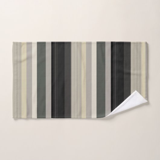 Grays en greens strepen bad handdoek (Handdoek)