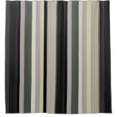 Grays en greens strepen douchegordijn (Voorkant)