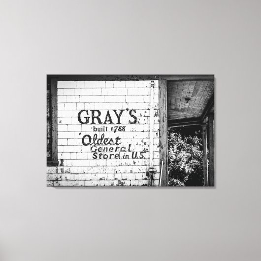 Gray's General Store Canvas Afdruk (Voorkant)