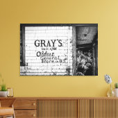 Gray's General Store Canvas Afdruk (Insitu (Woonkamer))