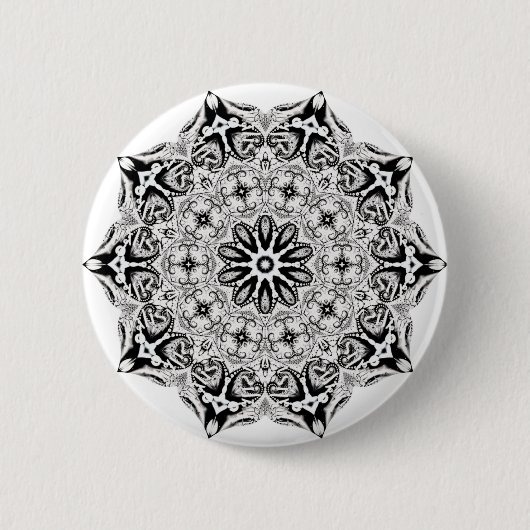 Grays lotus ronde button 5,7 cm (Voorkant)
