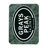 Grays Peak 14.270 FT CO Mountain Magnet Magneet (Verticaal)