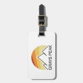 Grays Peak Retro Bagagelabel (Voorkant verticaal)