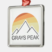 Grays Peak Retro Metalen Ornament (Links)
