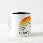 Grays Peak Retro Tweekleurige Koffiemok (Voorkant links)