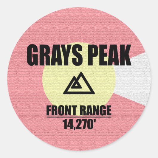 Grays Peak Ronde Sticker (Voorkant)