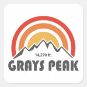 Grays Peak Vierkante Sticker (Voorkant)