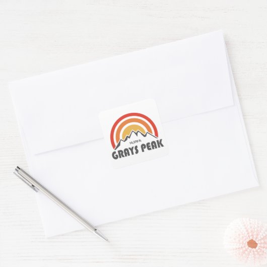 Grays Peak Vierkante Sticker (Envelop)
