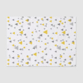 Grays & Yellow Random Triangles Modern Patroon Tissuepapier (Voorkant)