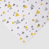 Grays & Yellow Random Triangles Modern Patroon Tissuepapier (Detail)