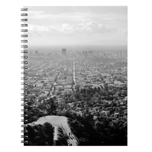 GRAYSCALE AERIËLE FOTO VAN DE STAD NOTITIEBOEK (Voorkant)