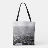 GRAYSCALE AERIËLE FOTO VAN DE STAD TOTE BAG (Achterkant)