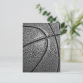 Grayscale Basketbal Briefkaart (Staand voorkant)
