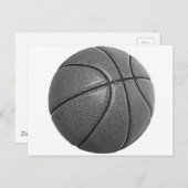 Grayscale Basketball Briefkaart (Voorkant / Achterkant)