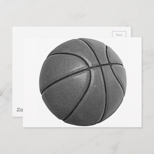 Grayscale Basketball Briefkaart (Voorkant / Achterkant)