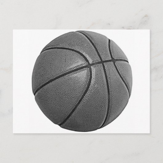 Grayscale Basketball Briefkaart (Voorkant)
