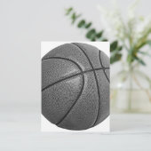 Grayscale Basketball Briefkaart (Staand voorkant)