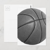 Grayscale Basketball Briefkaart (Voorkant / Achterkant)