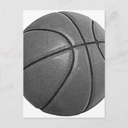 Grayscale Basketball Briefkaart (Voorkant)