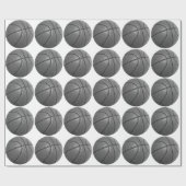 Grayscale Basketball Cadeaupapier (Vlak)