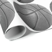 Grayscale Basketball Cadeaupapier (Rol Hoek)
