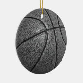 Grayscale Basketball Keramisch Ornament (Rechts)