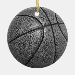 Grayscale Basketball Keramisch Ornament