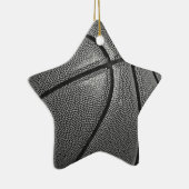 Grayscale Basketball Keramisch Ornament (Rechts)