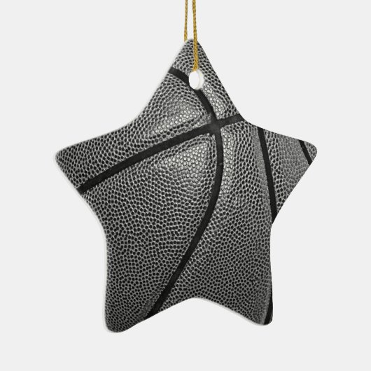 Grayscale Basketball Keramisch Ornament (Rechts)
