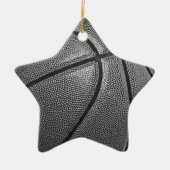 Grayscale Basketball Keramisch Ornament (Voorkant)