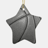 Grayscale Basketball Keramisch Ornament (Links)