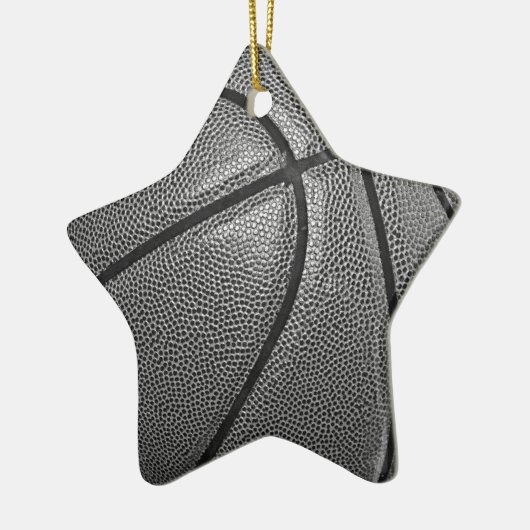Grayscale Basketball Keramisch Ornament (Links)