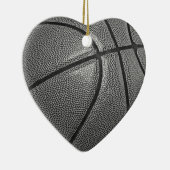 Grayscale Basketball Keramisch Ornament (Rechts)