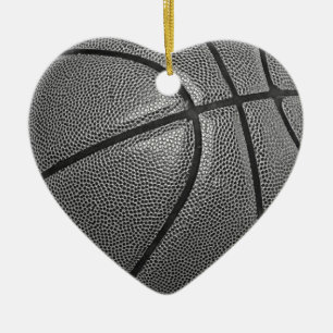 Grayscale Basketball Keramisch Ornament