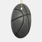 Grayscale Basketball Keramisch Ornament (Rechts)