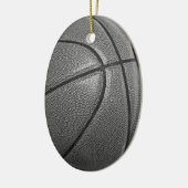 Grayscale Basketball Keramisch Ornament (Links)