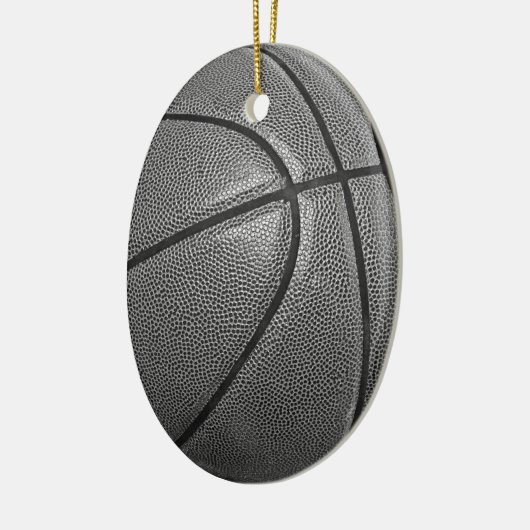 Grayscale Basketball Keramisch Ornament (Links)