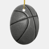 Grayscale Basketball Keramisch Ornament (Voorkant)