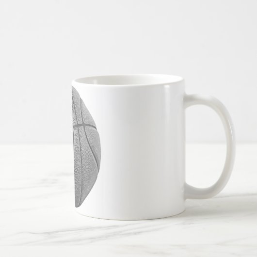 Grayscale Basketball Koffiemok (Rechts)