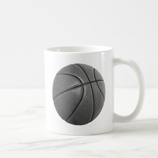 Grayscale Basketball Koffiemok (Rechts)