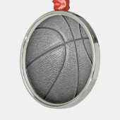 Grayscale Basketball Metalen Ornament (Links)