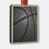 Grayscale Basketball Metalen Ornament (Rechts)