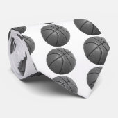 Grayscale Basketball Stropdas (Opgerold)
