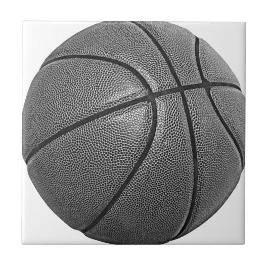 Grayscale Basketball Tegeltje (Voorkant)