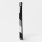Grayscale Black Gray & White Chevron Case-Mate iPhone Case (Achterkant/links)